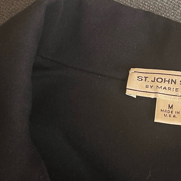 St. John sport by Marie grey navy blue jacket size M - Picture 12 of 16
